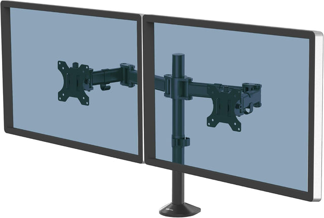 Fellowes Reflex Dual Arm Tilt & Swivel 27" Flat Screen Monitor Desk Mount - Kazoop 