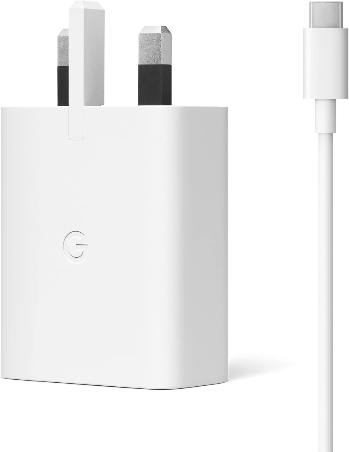 Google Pixel 2021 30W USB-C Fast Charger Plug with Type C Cable - White