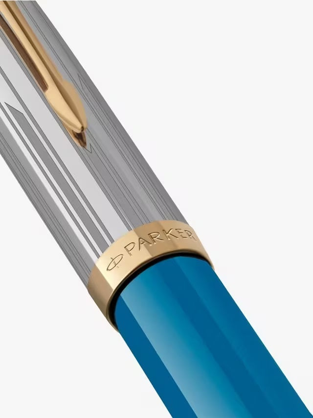 Parker 51 Premium Collection Gold Trim Ballpoint Pen - Turquoise