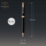 Parker Sonnet Lacquer Classic Medium Ballpoint Pen - Matte Black/Gold Trim