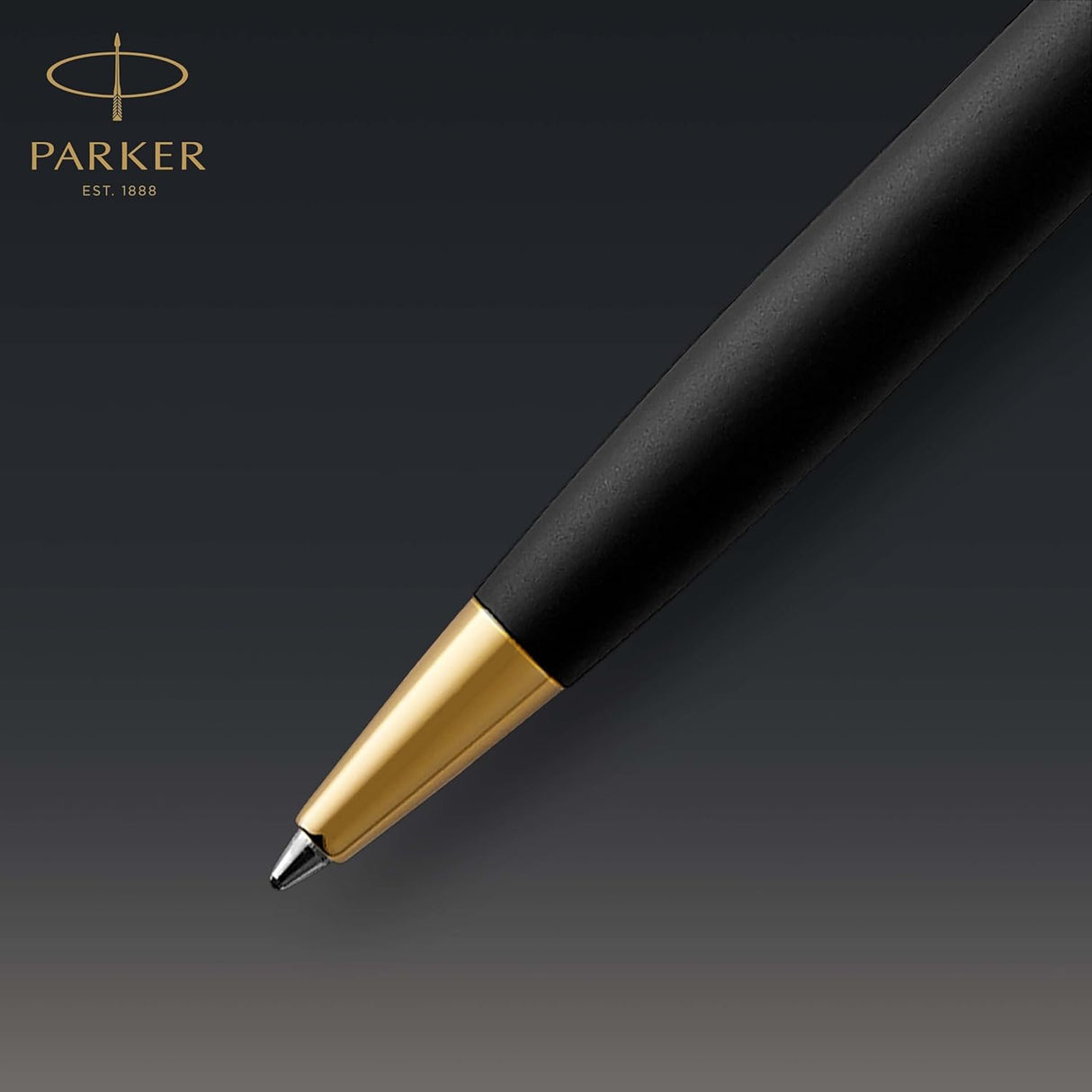 Parker Sonnet Lacquer Classic Medium Ballpoint Pen - Matte Black/Gold Trim