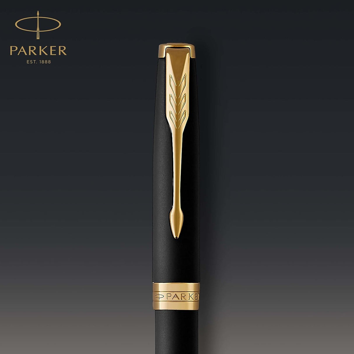 Parker Sonnet Lacquer Classic Medium Ballpoint Pen - Matte Black/Gold Trim