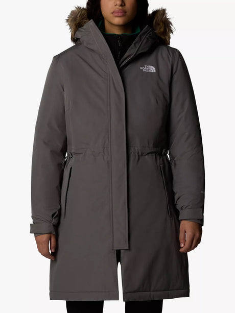 The North Face Zaneck Women's Waterproof Parka Coat - Smoked Pearl - Small