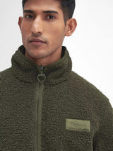 Barbour Men's Reversible Fleece Full Zip Jacket - Size Large - Fern