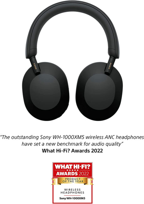 Sony WH-1000XM5 Noise Cancelling Wireless Smart Over Ear Headphones - Black