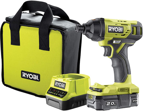 Ryobi 18V ONE+ Impact Driver Starter Kit (1x 2.0Ah) - Green - Kazoop 