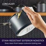 Circulon ScratchDefense Non-Stick Saucepan & Straining Lid 3 Piece Set - Kazoop 