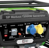 SIP Medusa T3000W 15L Fuel Powered 230v/110v AC/12v DC Petrol Generator