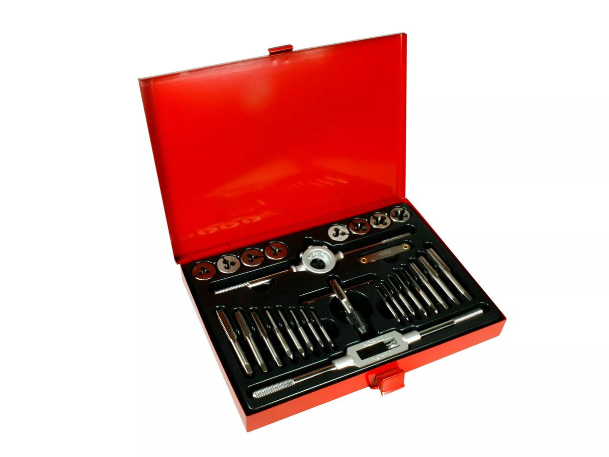 Halfords 28 Piece Metric Tap & Die Tool Set with Storage Case