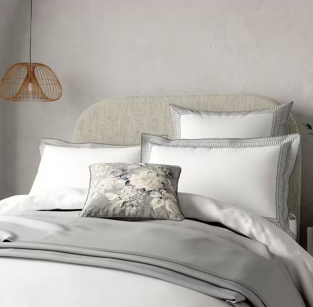 Bedeck of Belfast Astrid Cotton Percale Double Duvet Cover Set - White