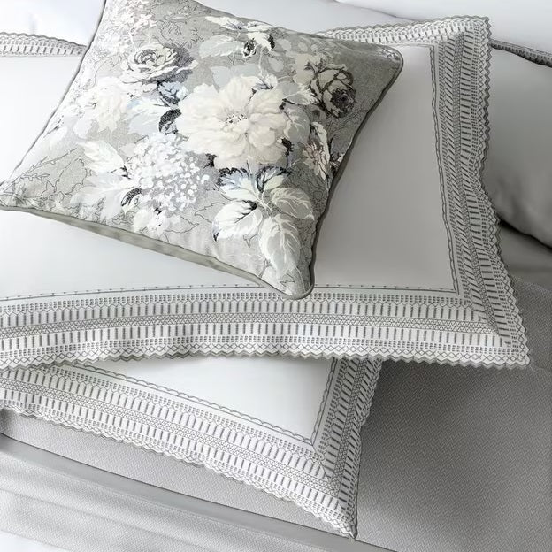 Bedeck of Belfast Astrid Cotton Percale Double Duvet Cover Set - White