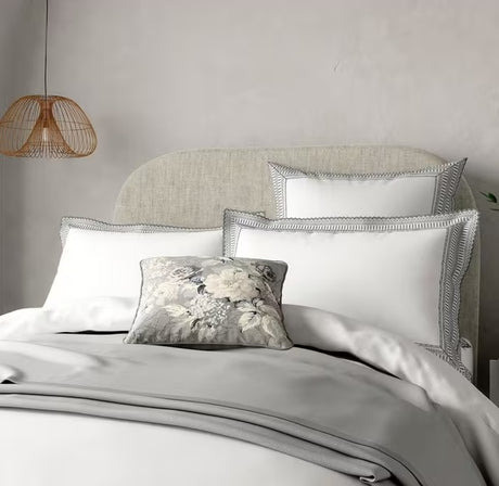 Bedeck of Belfast Astrid Cotton Percale King Duvet Cover Set - White/Multi - Kazoop 