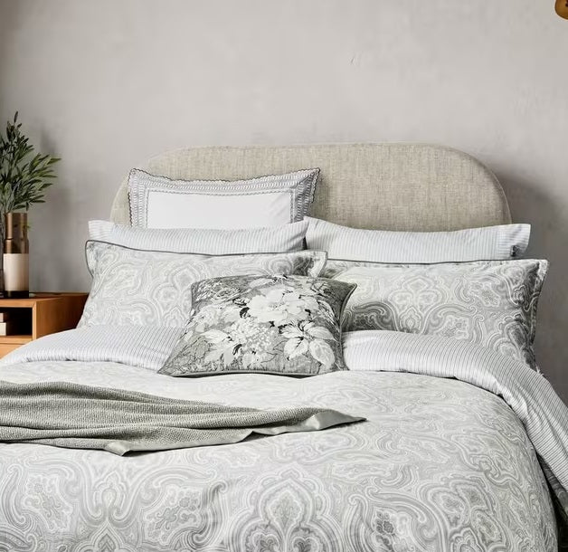 Bedeck of Belfast Amalia Cotton Sateen King Duvet Cover Set - White/Multi