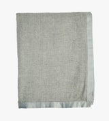 Bedeck of Belfast Amalia Textured Wool Throw 200 x 150cm - White/Silver - Kazoop 