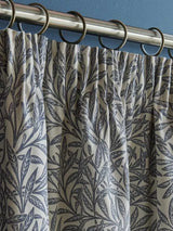 William Morris At Home Willow Blackout Pencil Pleat Curtains 229x183cm Blue - Kazoop 