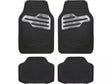 Streetwize Adonia "Metallic" Carbon Heavy Duty Universal Car Heel Mat Set - Kazoop 