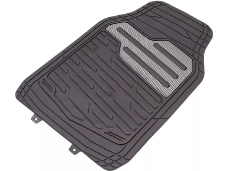 Streetwize Adonia "Metallic" Carbon Heavy Duty Universal Car Heel Mat Set - Kazoop 