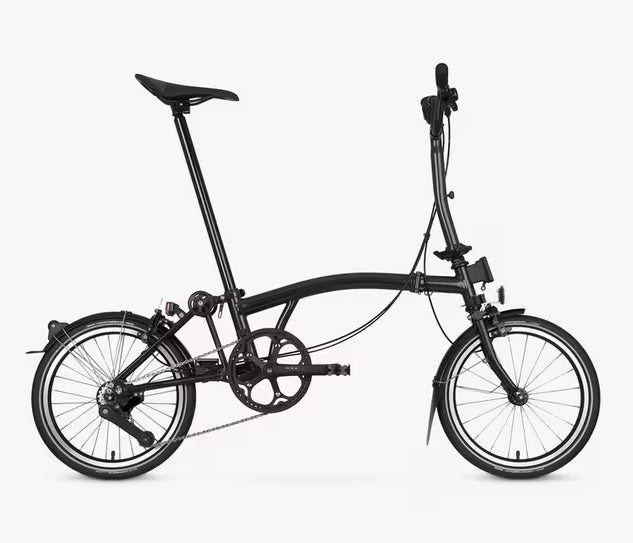 Brompton P Line Urban Mid Handlebar 4 Speed Folding Bike - Midnight Black