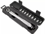 Halfords Bike Workshop Tools 1/4'' Torque Wrench 2 - 24Nm with Sockets