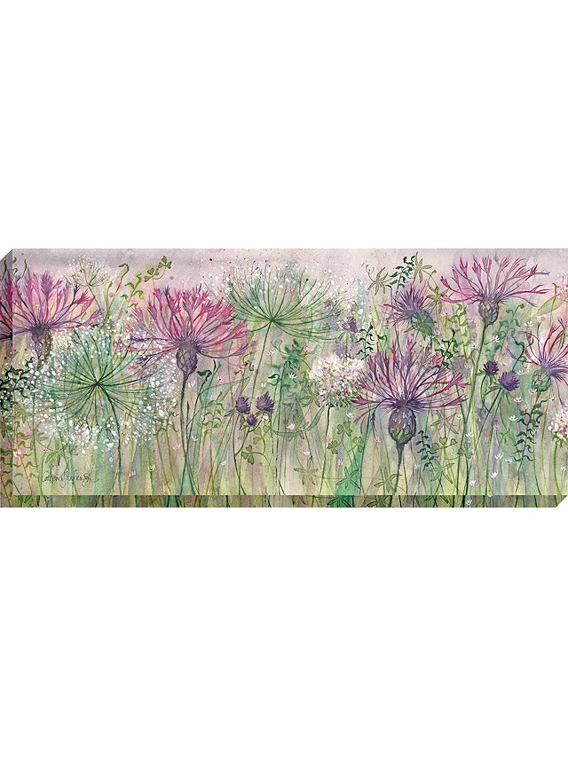 John Lewis Catherine Stephenson Thistle and Clover Canvas Print 135 x 60cm - Kazoop 