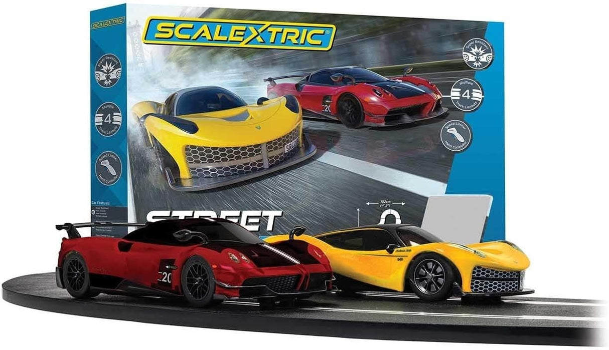 Scalextric Street Cruisers Battery Powered Race Speed Track Set for Kids