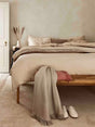 Christy Retreat Soft Organic Cotton 200 TC King Size Duvet Cover Set - Oat - Kazoop 