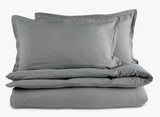 Christy Organic Cotton 200TC Retreat Soft Grey Duvet Cover Set - King Size