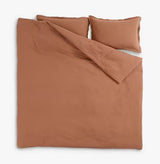 Christy Organic Retreat Soft Cotton Super King Duvet Cover Set - Clay