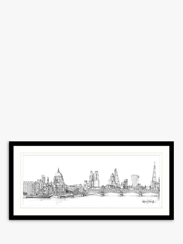 Catherine Stephenson London II Framed Print & Mount 49.5 x 104.5cm - Kazoop 