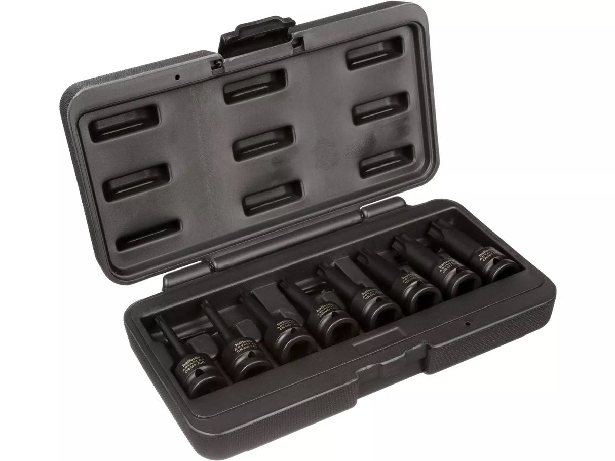 Halfords Advanced 8 Piece Impact Torx Set 1/2" Drive with Carry Case