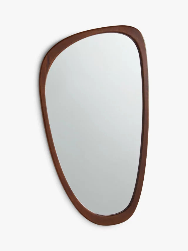 John Lewis Asymmetrical Shaped Wood Frame Wall Mirror 115 x 65cm - Natural