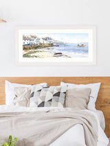 John Lewis Richard Macneil 'Cornwall' Framed Print & Mount 52 x 107cm - Blue - Kazoop 