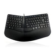 Ceratech Accuratus Contour Wired Split Key Curved Keyboard - UK - Black - Kazoop 