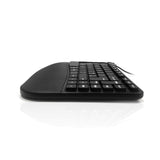 Ceratech Accuratus Contour Wired Split Key Curved Keyboard - UK - Black - Kazoop 