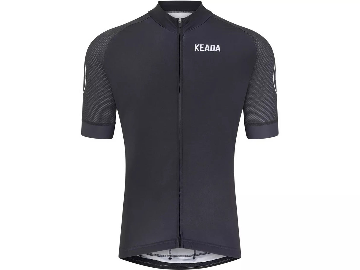 Keada Sports Men's Essential Short Sleeved Cycling Jersey - Size M - Black