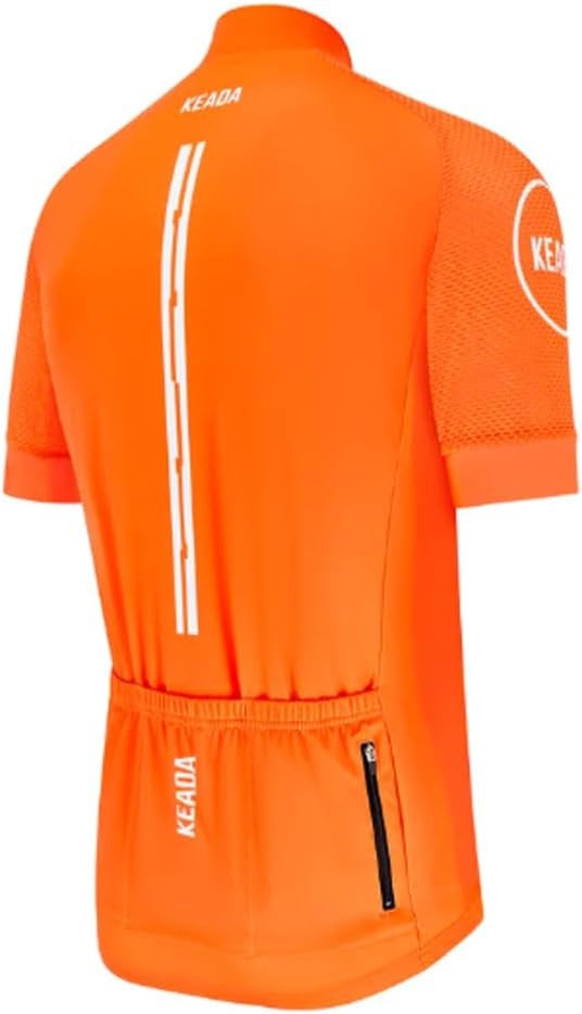 Keada Sports Women's Essential Short Sleeved Orange Cycling Jersey - Medium