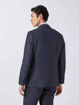 John Lewis Men's Cambridge Linen Regular Fit Suit Jacket - 36R - Navy