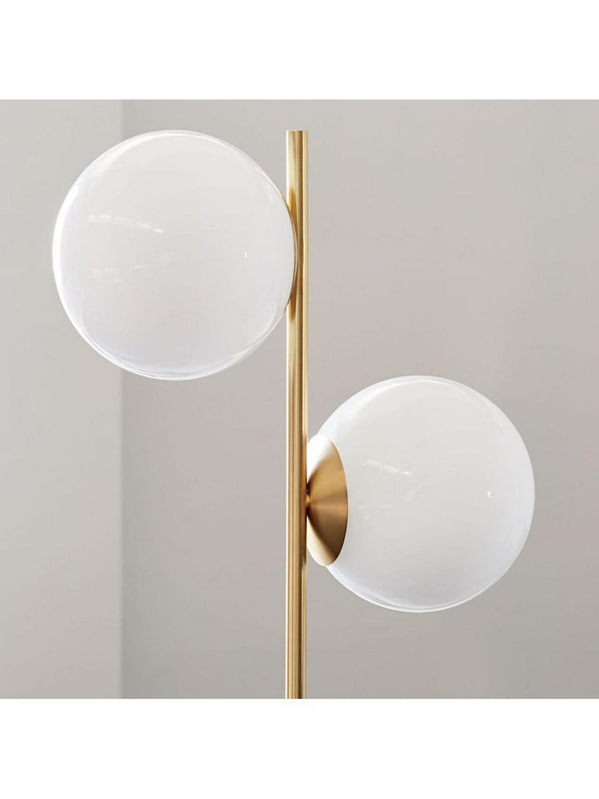 West Elm Sphere + Stem Non-Dimmable Decorative Floor Lamp - White