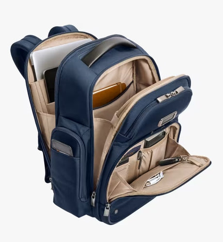 Briggs & Riley Luggage 31L Large Spacious Cargo Travel Backpack - Navy