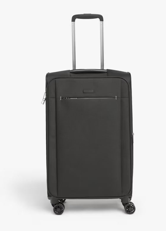 John Lewis Vienna 4-Wheel 66cm 60L Lightweight Medium Suitcase - Black - Kazoop 