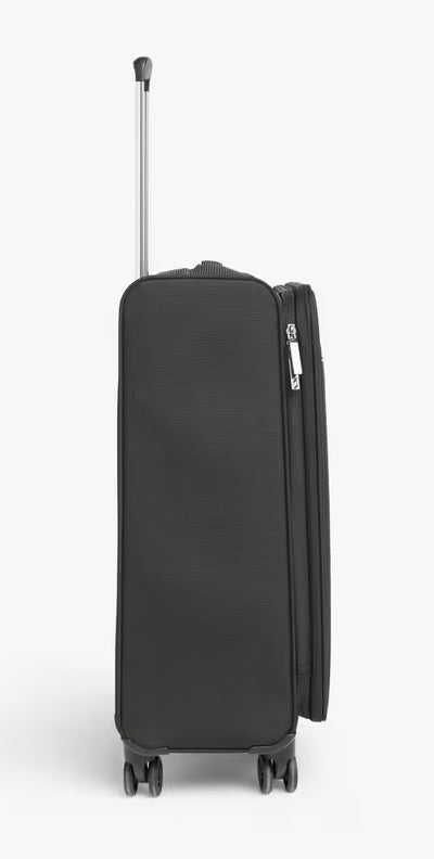 John Lewis Vienna 4-Wheel 66cm 60L Lightweight Medium Suitcase - Black - Kazoop 