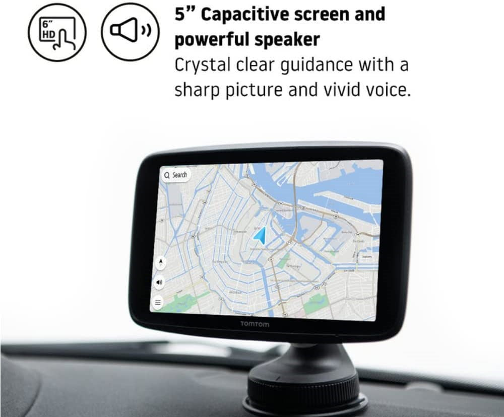 TomTom GO Discover 5" Car Sat Nav World Maps - Black