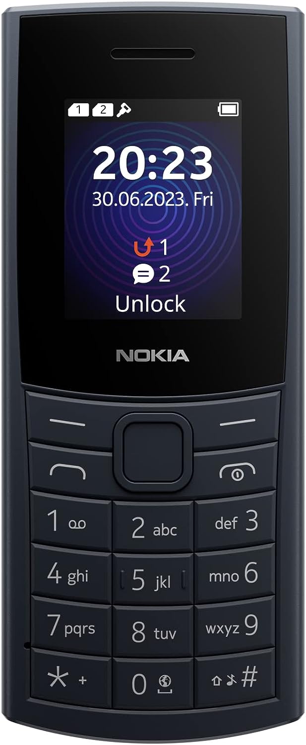 Nokia 110 4G Mobile Phone SIM-Free Unlocked Dual SIM - Midnight Blue