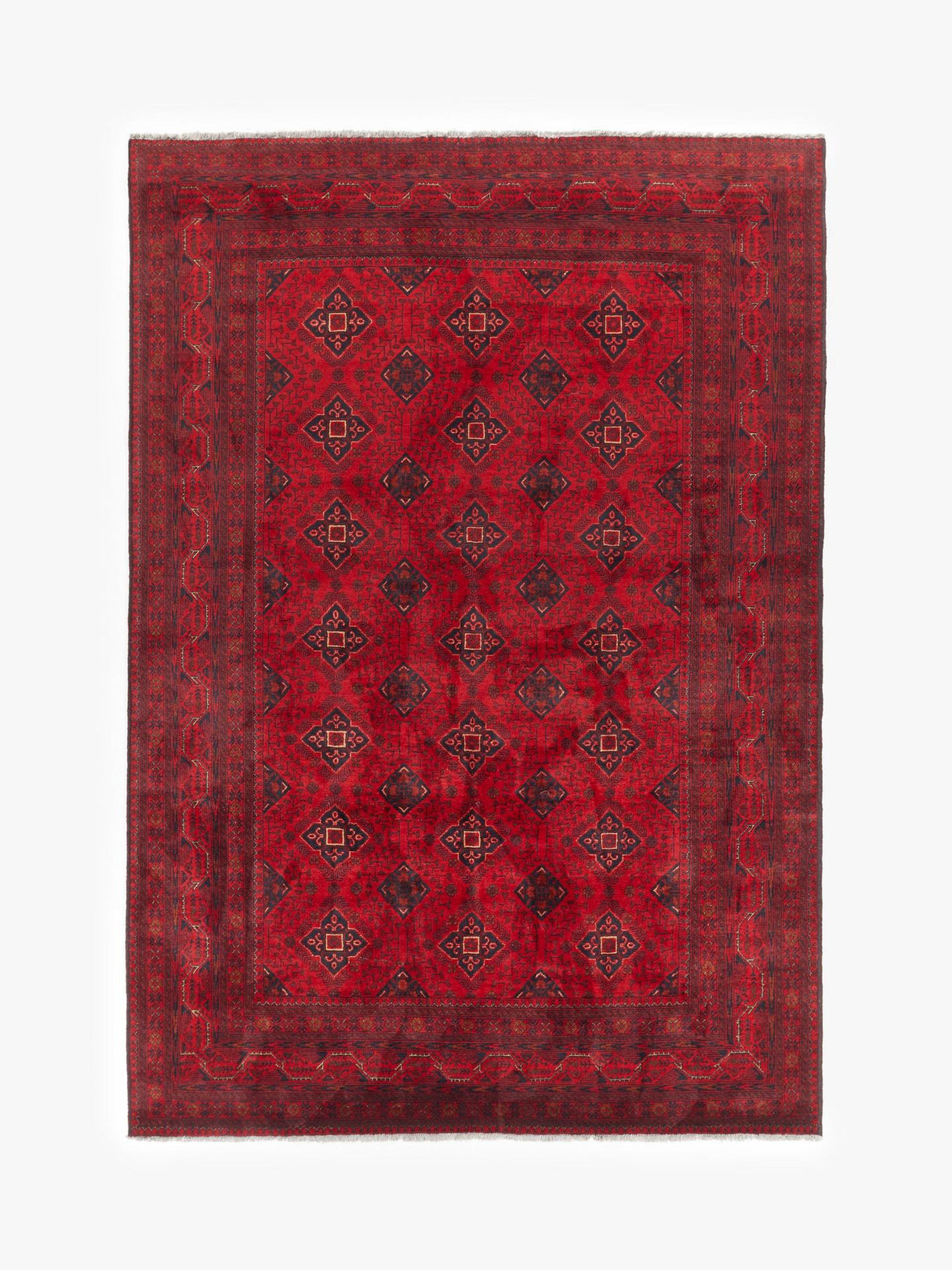 Gooch Luxury Hand Knotted Khal Mohammadi Rectangular Rug Red L295 x W195cm - Kazoop 