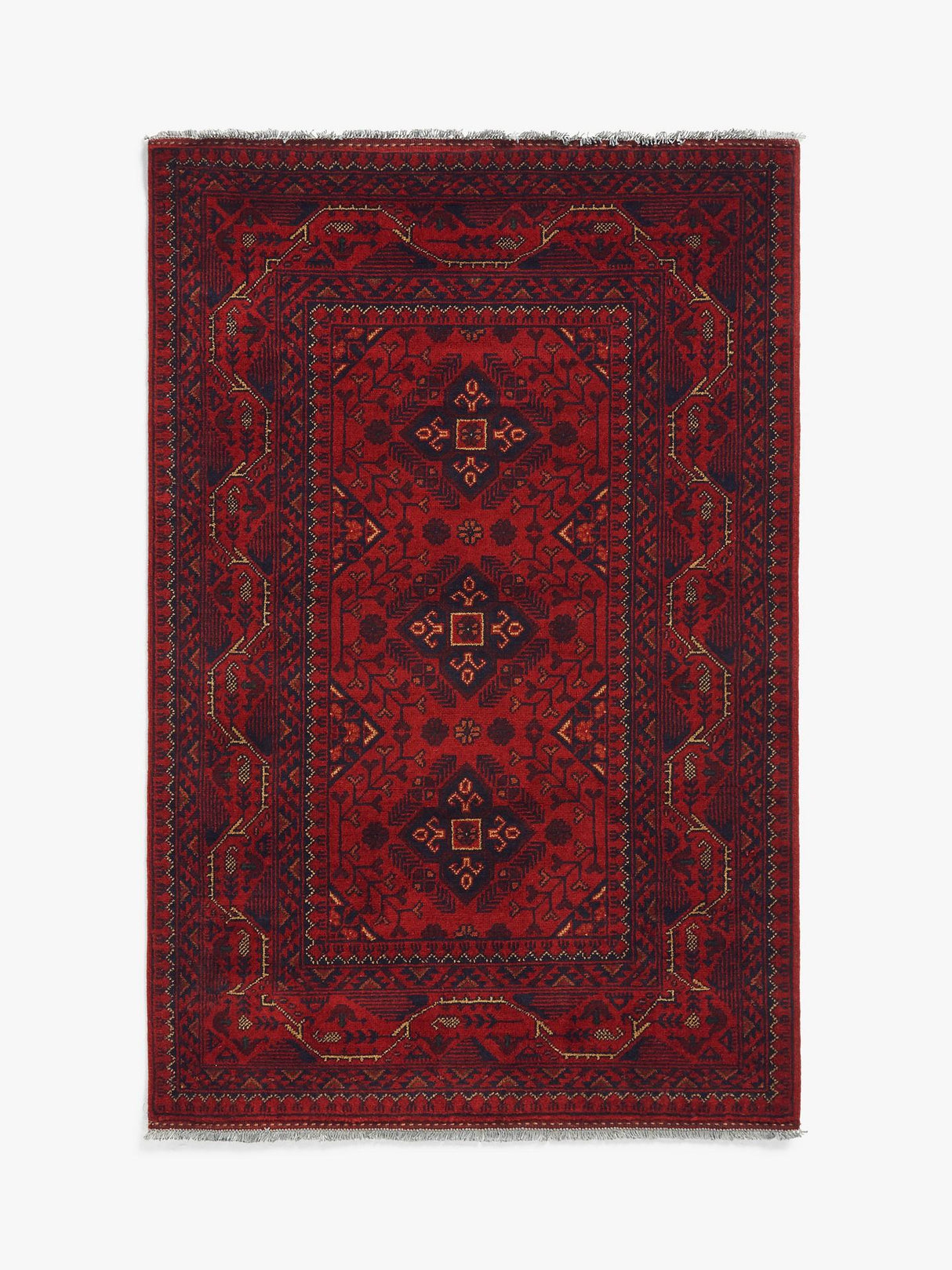 Gooch Luxury Hand Knotted Khal Mohammadi Rectangular Rug Red L295 x W195cm - Kazoop 