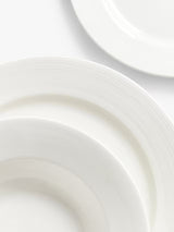 John Lewis Luna Fine China Microwave-Safe 12 Piece Dinnerware Set - Natural