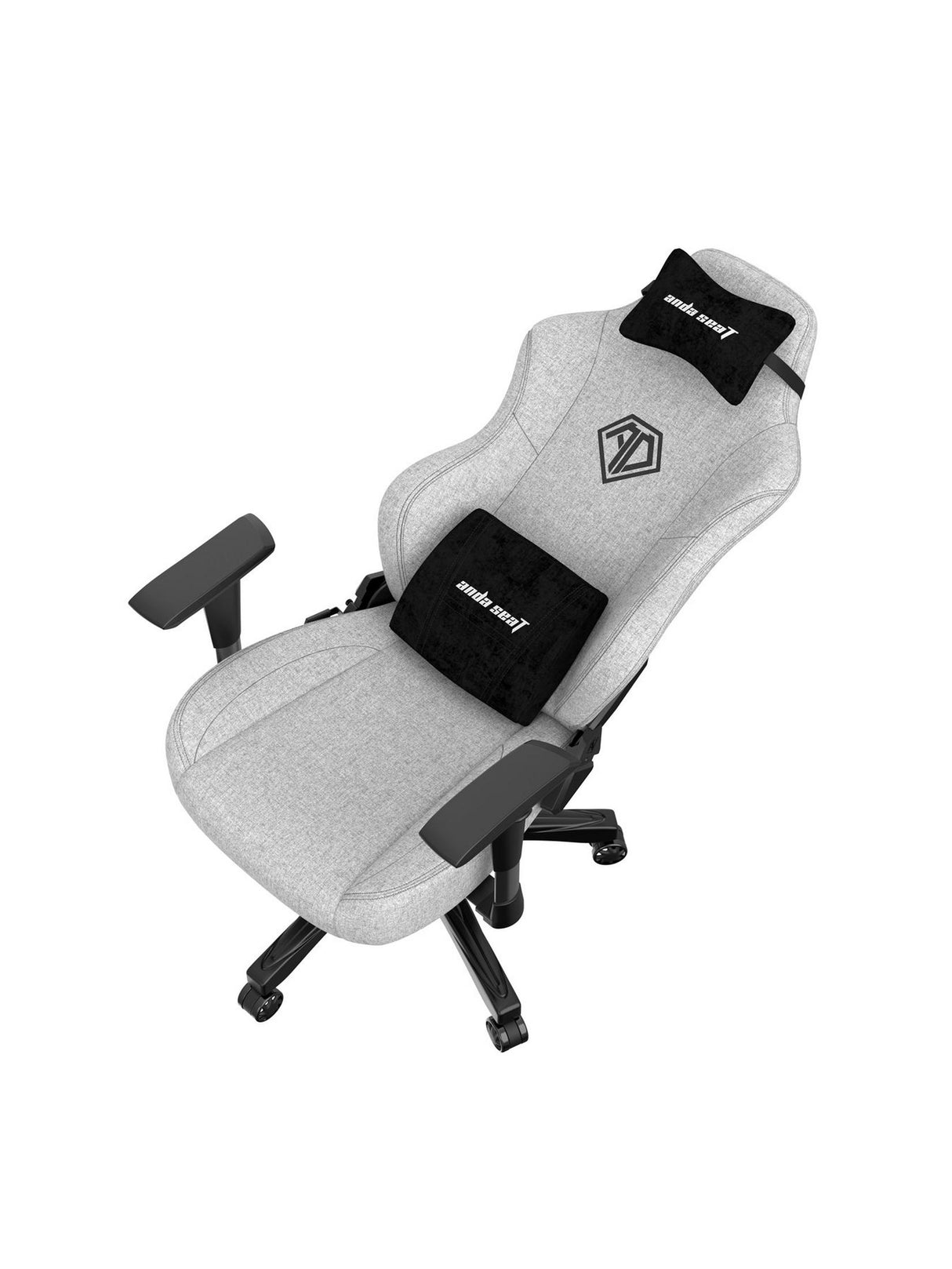 Andaseat Phantom 3 Premium Fabric Gaming Chair Neck and Back Support - Grey