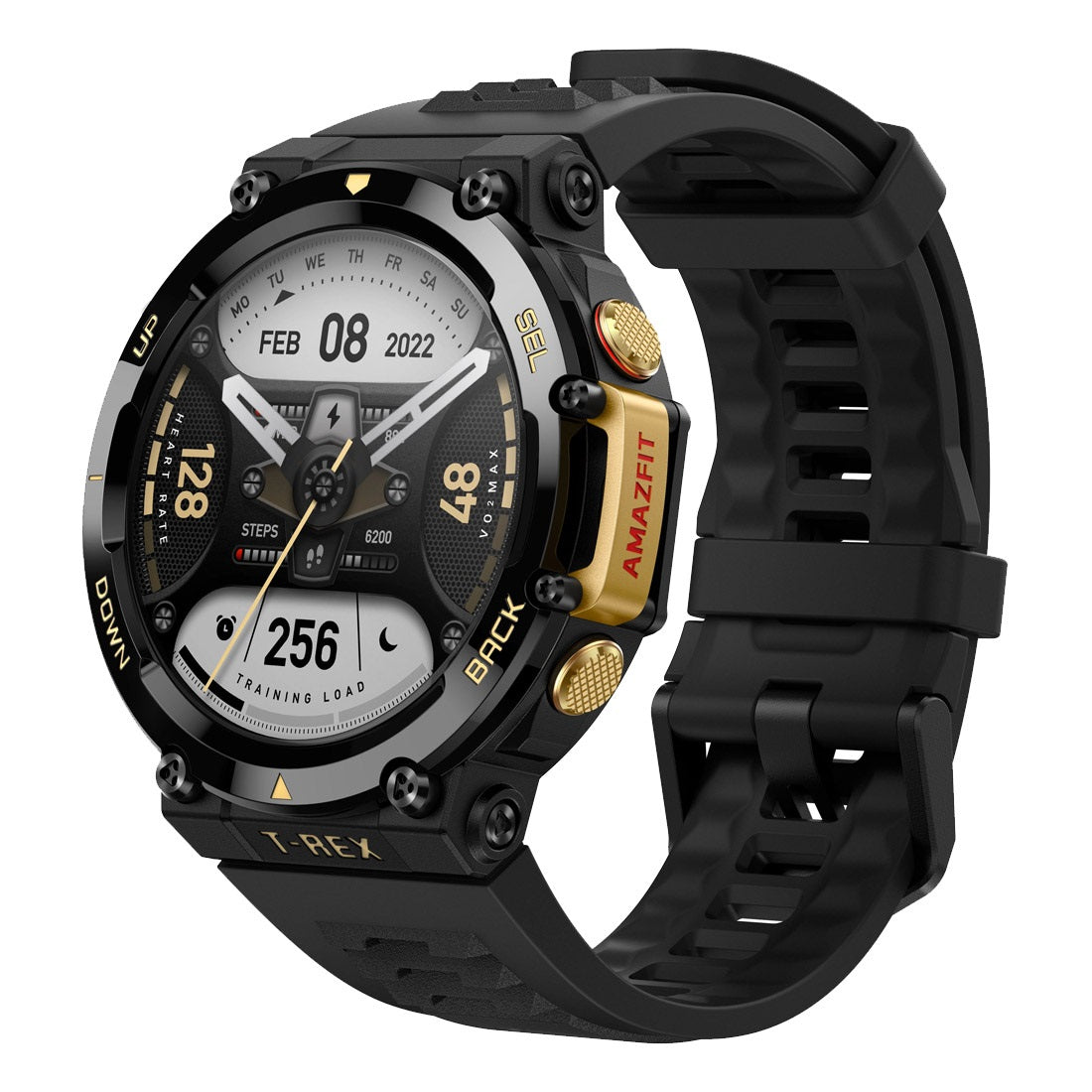 Amazfit T-Rex 2 Men's GPS Bluetooth 47mm Smartwatch - Astro Black/Gold