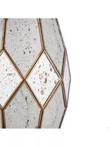 John Lewis Romy Mirrored Glass Ceiling Shade H28 x Dia.22cm - Gold - Kazoop 