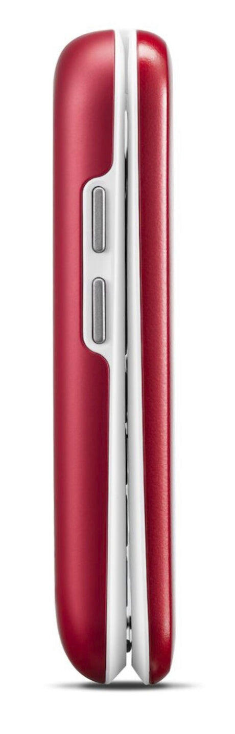 Doro 6820 Flip Mobile Phone 128MB 4G 2.8'' SIM-Free Unlocked - Red & White